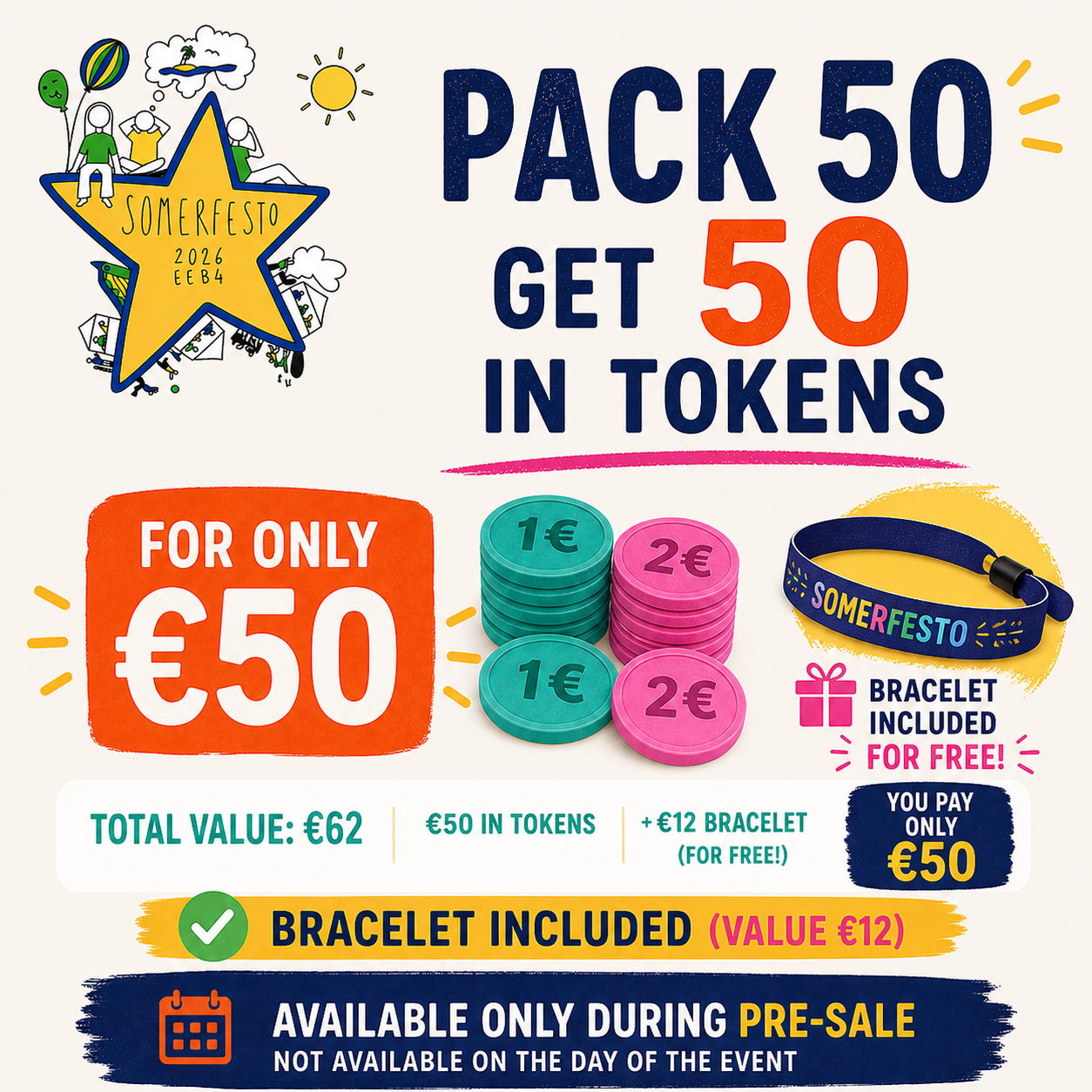 Pack Deal - €50 - Bracelet included